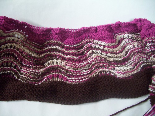 Feather &amp; Fan in RHSS Coffee, Cherry Chip &amp; Magenta WIP