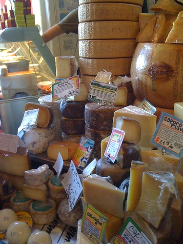 the many cheeses at Zingerman's deli