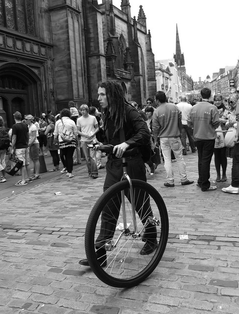 Fringe 2010 - big wheel unicycle