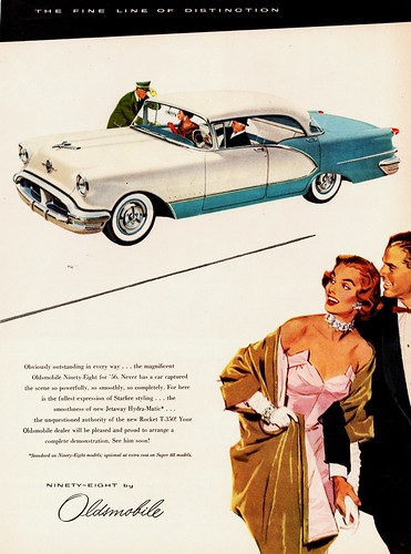 1956 Oldsmobile NinetyEight Holiday Sedan Ad
