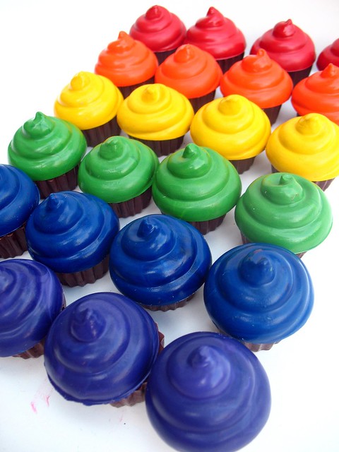 Rainbow Cupcake crayons
