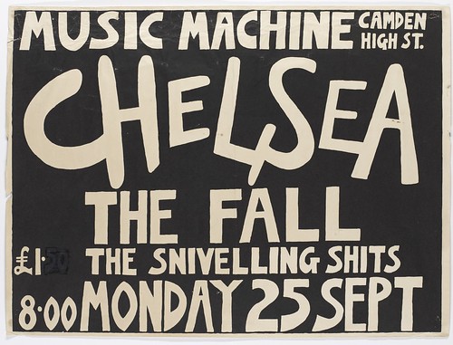 TM0077. Chelsea, The Fall, The Snivelling Shits, Gig Poster, The Music Machine, London 1978
