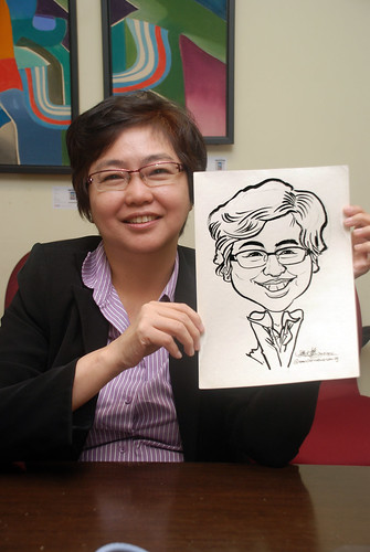 Caricature live sketching @ UOB Finance Division - 2