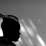 Himba man not married silhouette, Angola