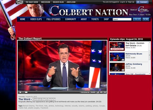 Colbert Report, copie d'écran