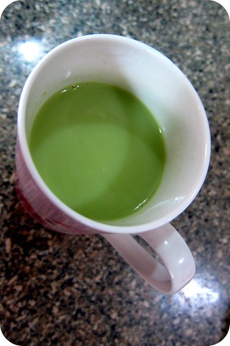 Yummy green tea latte