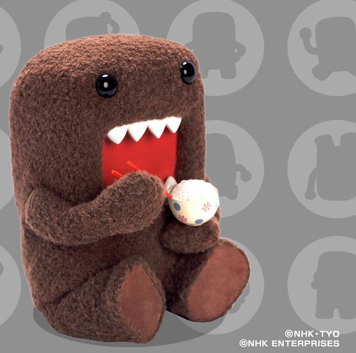 Aren't they cute? Domo Eating Rice I also love Domokun, the little Japanese 