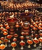 Traditional butter lamps are offered for all those who didn't survive the calamity.