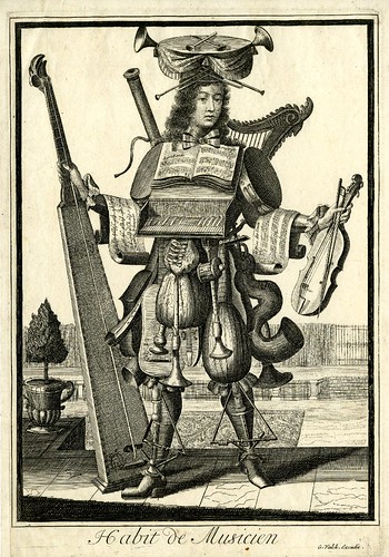 001-vestimenta de musico-Les Costumes Grotesques 1695-N. Larmessin-© The Trustees of the British Museum