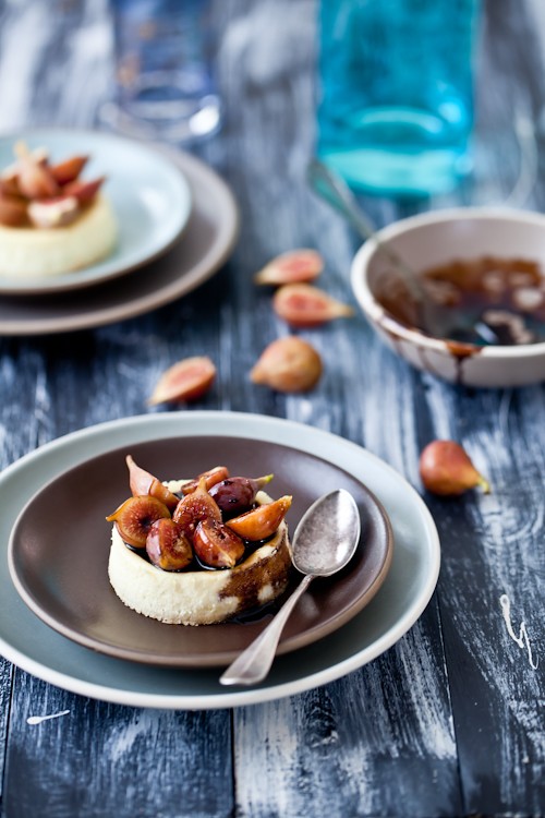 Goat Cheese Custard With Figs & Balsamic Syrup