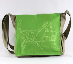 Green Grasshopper Messenger Bag