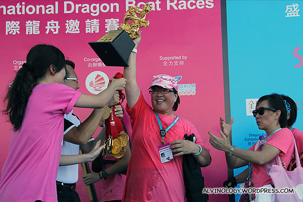 Singapore's Pink Spartan won a large trophy