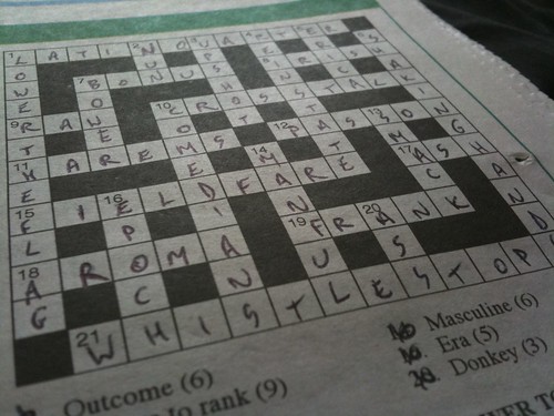 182/365:2010 Crossword Completed!