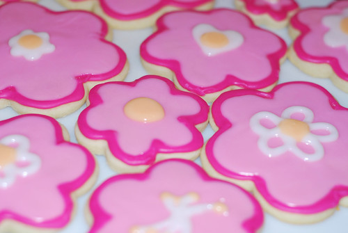 Pink Flower Cookies