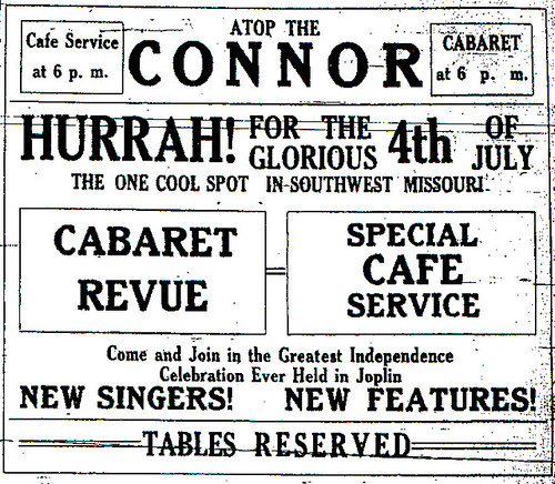 Connor Fourth of July ad from 1913