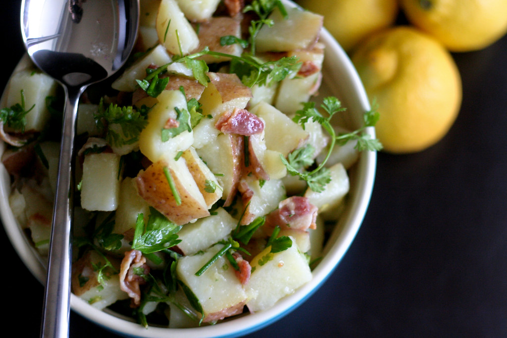 Pancetta Potato Salad with Lemony Herb Vinaigrette 
