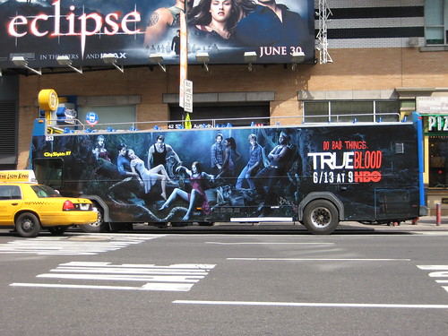 true blood billboard. True Blood Bus Billboard vs