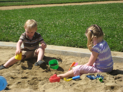 Kids playing on a hot day