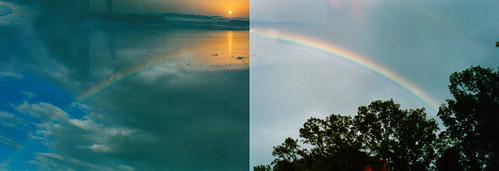 Rainbow Double with Beach Sunset