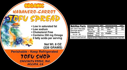 Habanero Carrot Tofu Spread