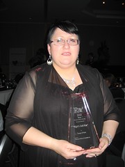 Tracey O'Hara with the 2010 R*BY Award for Romantic Elements