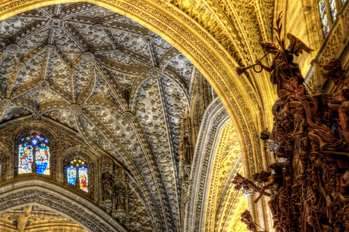 Seville cathedral detail. Detalle de la catedral de Sevilla.