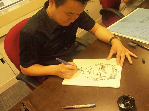 Caricature live sketching @ UOB Finance Division