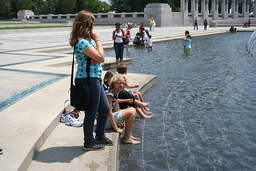 7/16/10 - Way too hot outside at the WWII Memorial