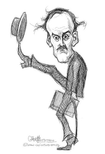 digital caricature of John Cleese - 1 small