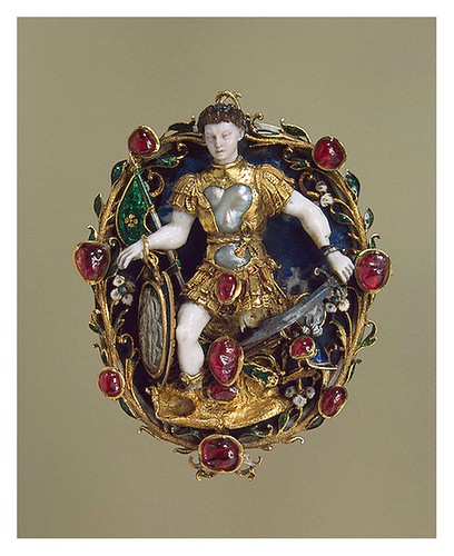 009-Colgante representando a Marte- Oro plata lapislázuli ópalo rubíes perlas-Francia. Mediados del siglo16-Copyright ©2003 State Hermitage Museum