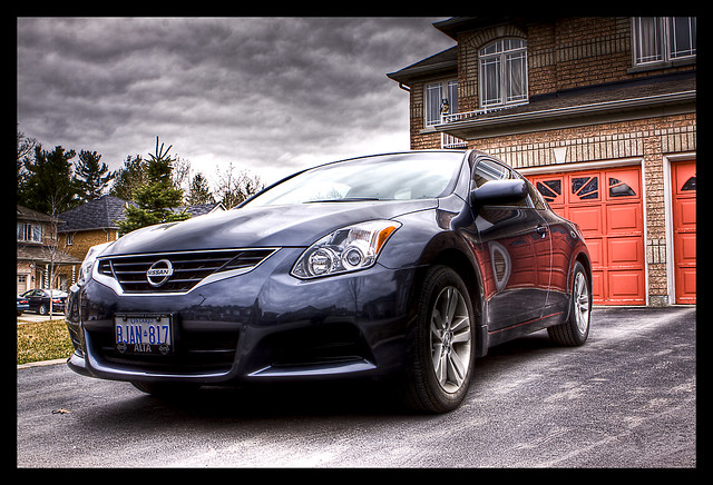 car grey nissan altima coupe hdr 2010
