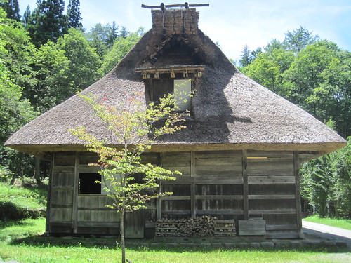 Thatched hip roof with shed dormer, Hida Folk Village, Hida Takayama