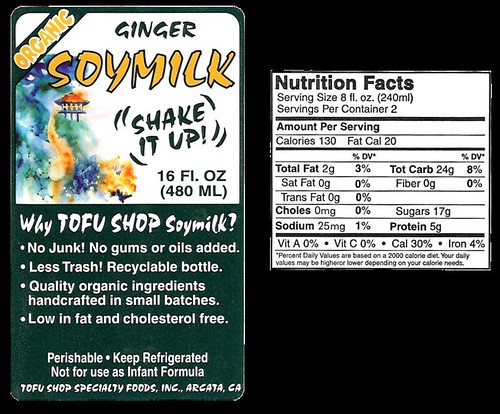Ginger soymilk