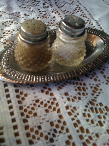 Tiny salt and pepper shakers