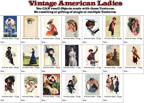 Shabby Chic Vintage American Ladies