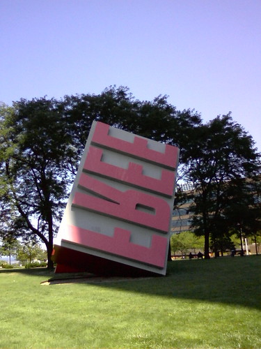 Free Stamp sculpture in Willard Park, downtown Cleveland by Claes Oldenburg