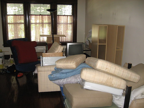 Living Room on Moving Day