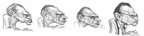 digital sketch studies of Larry King