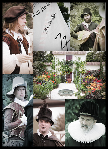 Shakespearen actors in the garden