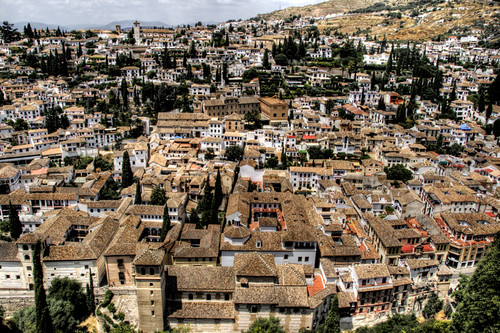 View of Granada. Vista de Granada.