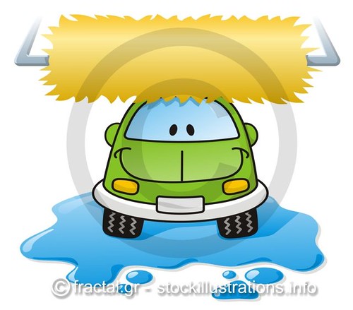 cartoon car washing. Cartoon car washing with