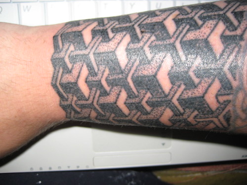 Geometric tattoo. Started my other arm yesterday.