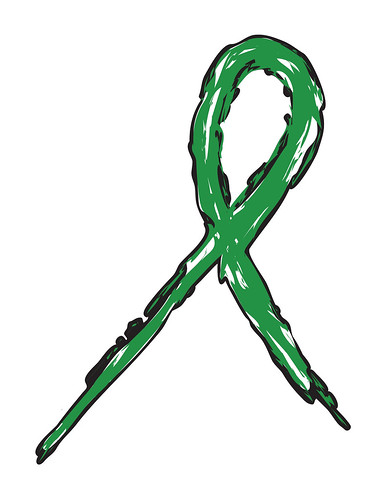 lung cancer ribbon. ribbon lung cancer color