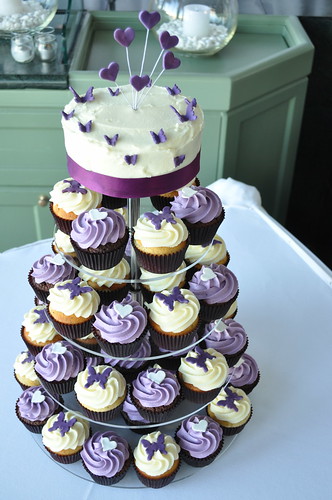 Purple wedding cupcakes by Cupcake Passion (Kate Jewell)
