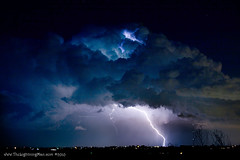 Clouds of Light. Lightning Striking Boulder Co...