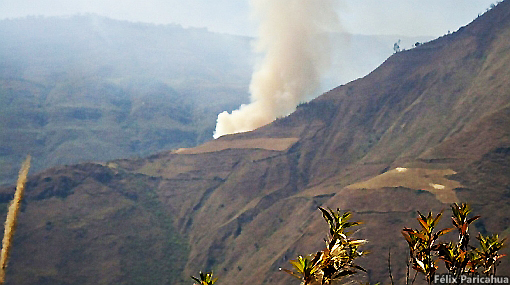 Fire near Kuélap