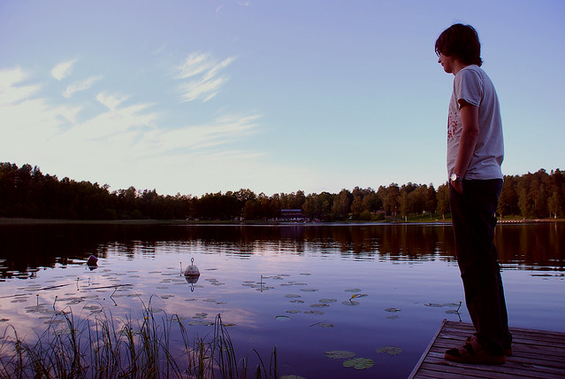 staring at the lake