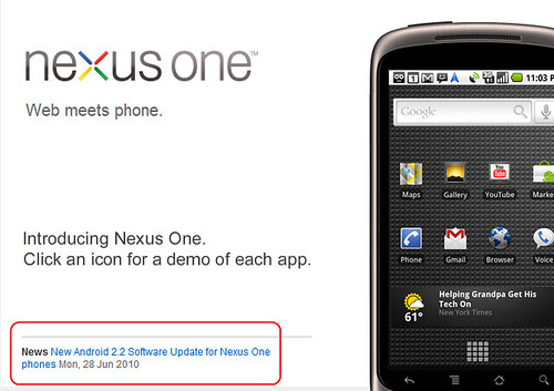 Nexus One Android 2.2