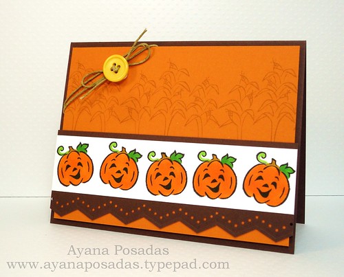 Halloween Card- Orange Pumpkins (2)