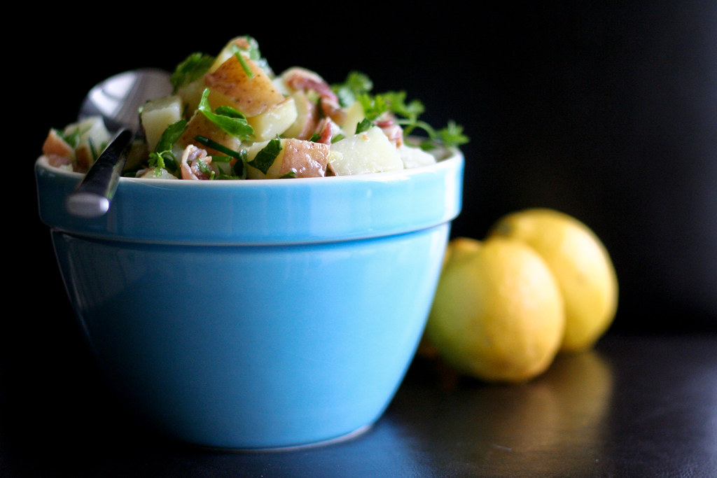 Pancetta Potato Salad with Lemony Herb Vinaigrette
